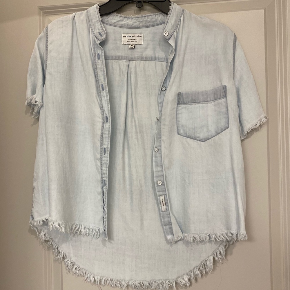 Short Sleeved Denim Shirt